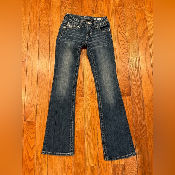 Miss Me Women's Boot Cut Premium Jeans Size 25 Embellished Pockets JP6075B - Picture 3 of 10